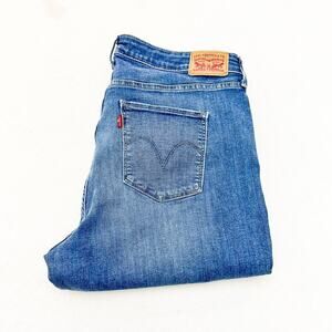Levi's Classic Mid Rise Skinny Medium Wash Denim Jeans Size 18